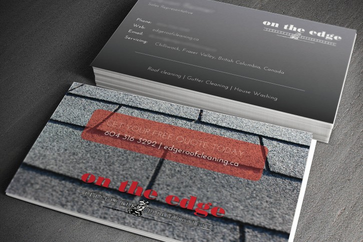 On The Edge business cards